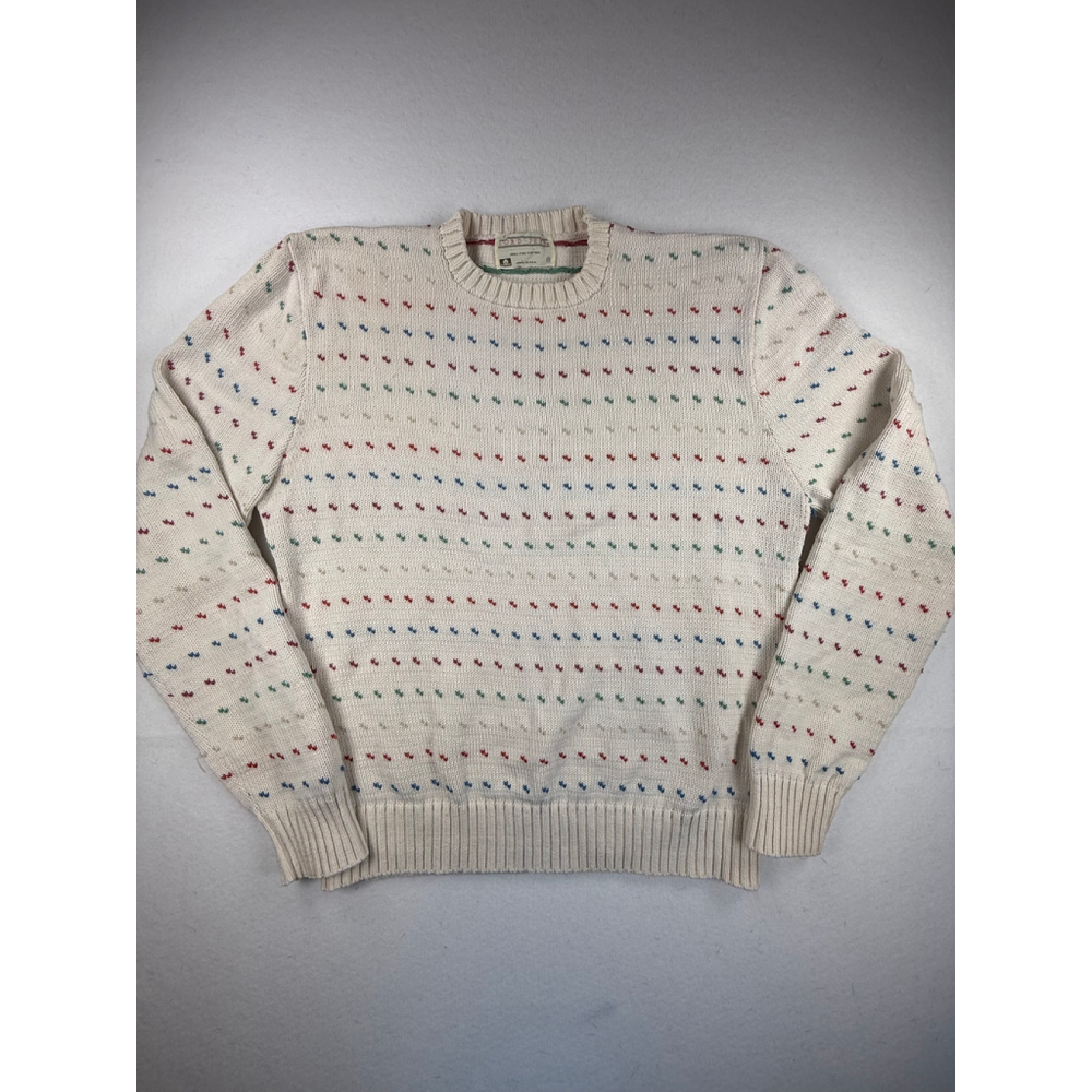 Men's LORD JEFF Crewneck Sweater M Off-White Red Blue